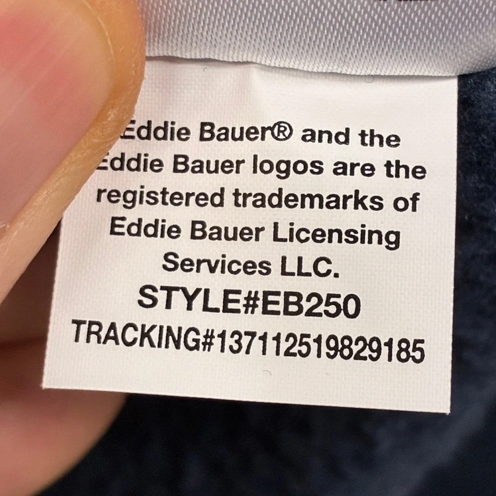 Eddie Bauer Fleece Jacket Sweater Full Zip Mock Neck Men's XL Blue Casual NWT - Picture 9 of 14